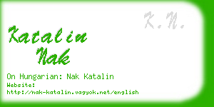 katalin nak business card